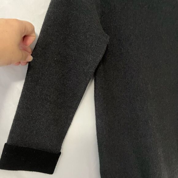 Nanette Lepore 3/4 Sleeve Mock Neck Wool Blend Sweater Dark Gray Size S - Picture 8 of 8